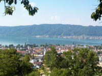 Blick auf Bodman-Ludwigshafen und den westlichen Ausläuver des Obersees
