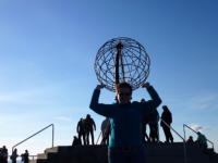 Weltkugel am Nordkap