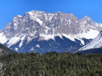Blick vom Fernpass auf die Zugspitze