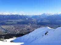 Blick von der Nordkette auf Innsbruck