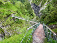 "Eiserne Brücke" - ca. 70 m über der Höllentalklamm