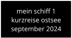 mein schiff 1 kurzreise ostsee september 2024