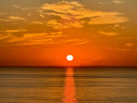 Sonnenuntergang beim Abendessen